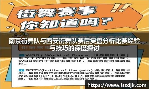 南京街舞队与西安街舞队赛后复盘分析比赛经验与技巧的深度探讨